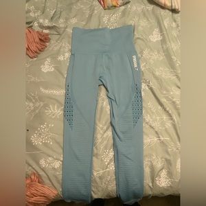 Blue full length gymshark leggings
